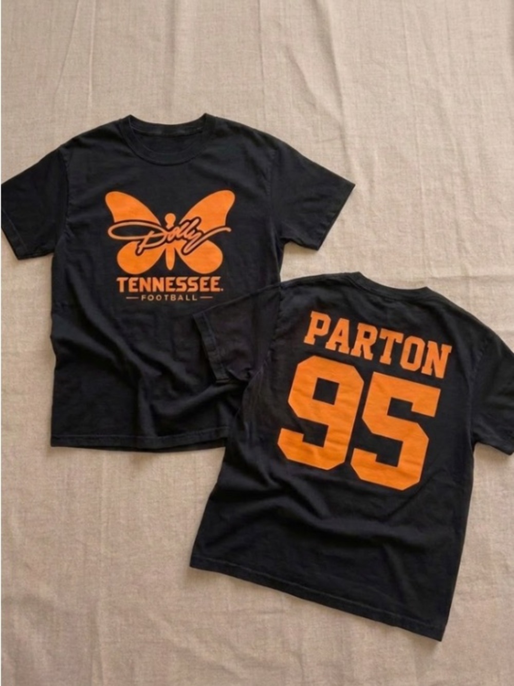 Dolly Parton Tennessee Volunteers Butterfly Graphic T-Shirt, University Vols Tee